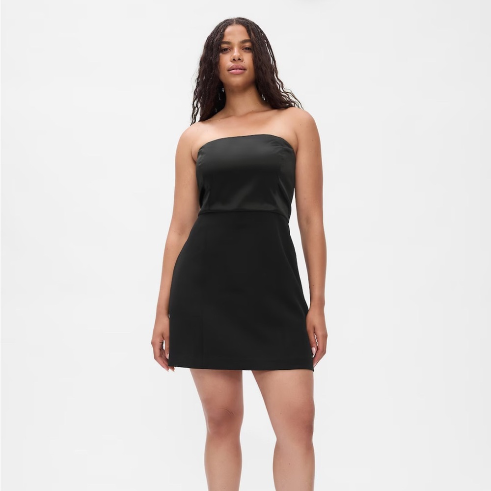 👗 NWT Gorgeous Strapless GAP Little Black Mini Dress~Size L